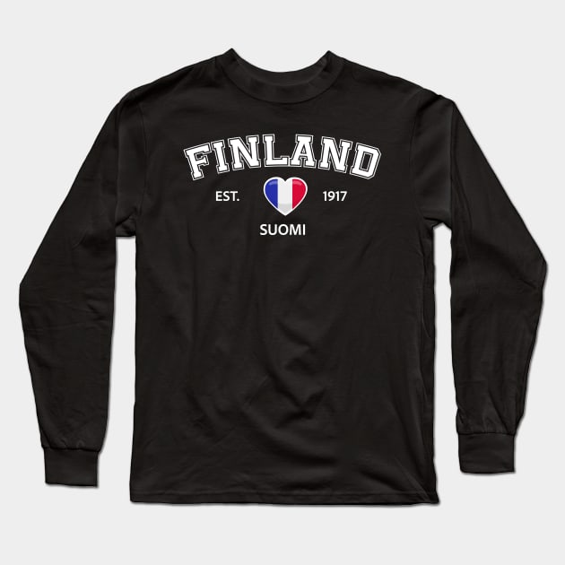 Finland Long Sleeve T-Shirt by SunburstGeo